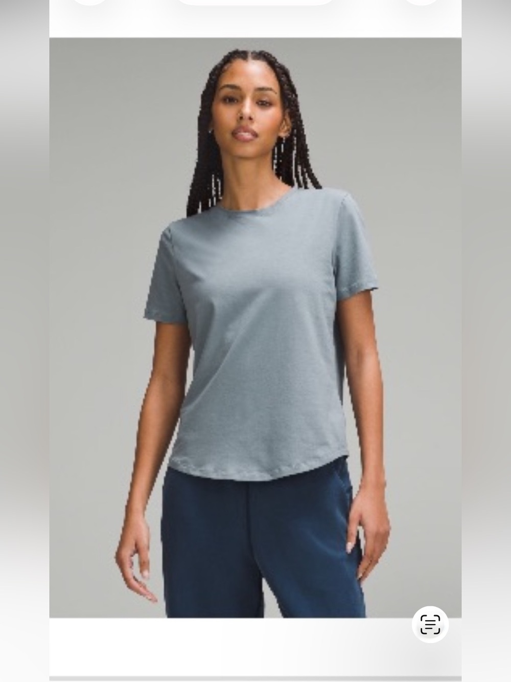 lululemon athletica Love Curved-Hem Crewneck T-Shirt - Belgian Blue size 10